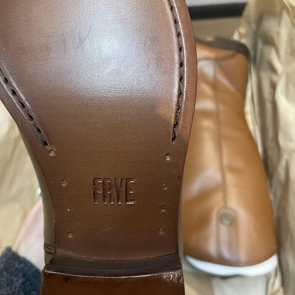 Frye Boots Womens Size 6 Cognac Marissa Medallion Tall Riding Leather Knee High - Picture 2 of 6